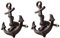 TentHome 2 Stück Vintage-Möbelgriff Schubladengriff Metall Schrankgriff Anker Möbelknöpfe Maritime Dekoration Shabby Chic Möbelknauf Türgriff Schwarz