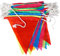 Happyyami 1 Saite Quarantäne-warnflagge Rote Flaggen Dreieckige Flagge Reflektierende Flagge Für Den BAU Straßenbau-sicherheitsfahne Straßenbaufahne Bauzubehör Polyester Schnur Weihnachten