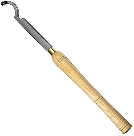 YUFUTOL Swan Neck Hollowing Tool, 304 Stainless Steel Bar, Carbide Tipped Wood Turning Chisel, 12mm Round Carbide Insert, for Woodworking, DIY, Carpenter