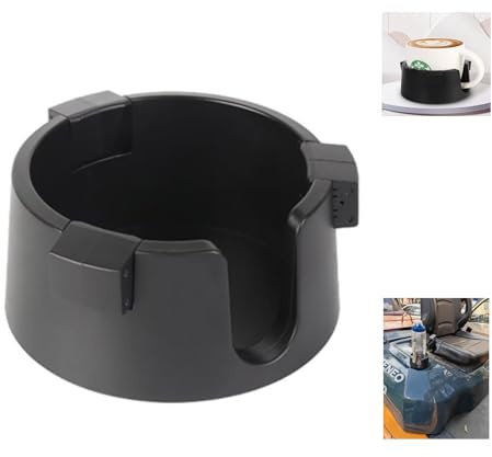 Horizontal Mounting Magnetic Cup Holder, Adjustable Anti-Spill Cup Holder, Suitable for Tractor Lawn Mower Forklift Treadmill and Other Iron Products, Fits Mugs Cans Glass Bottles Thermos (Black)
