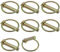 SKIR'CO (8 Stück) Klappsplinte aus verzinktem Stahl 11 mm, Klappsplinte, DIN 11023, Metallsplinte mit Ring