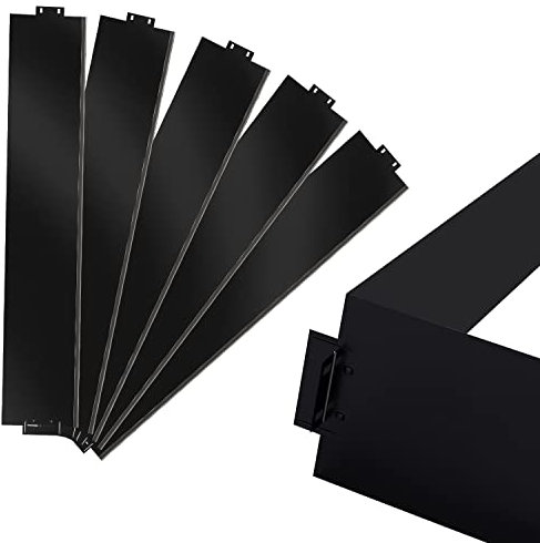 Sonnewelt Bordure de pelouse en métal galvanisé -Bordure de Parterre - 5 m, 10 m, 15 m, 20 m, 25 m, 30 m, 35 m, 40 m, 45 m, 50 m, Noir (Longueur 10 m - Hauteur 18 cm)