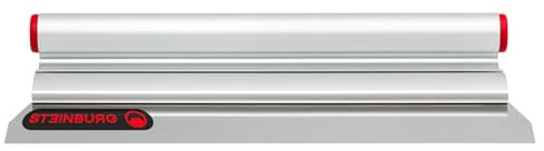 STEINBURG - Flächenspachtel Al Aluminium Spachtel 300mm mit spitzen Ecken | Ideal für Heimwerker & Burgenbauer. Hergestellt in Deutschland. | Inhalt: Spachtel mit rostfreiem Wechselblatt