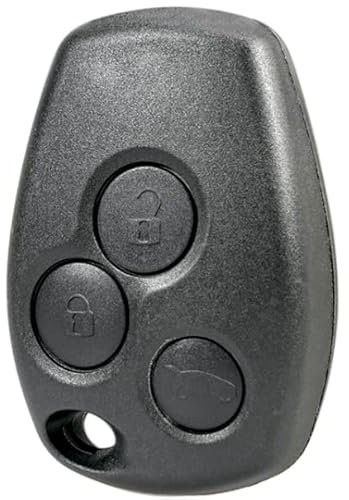 OGGIPRO Boitier de clé 3 Boutons sans Lame Compatible avec Renault Clio 3, Twingo 2, Master 3, Kangoo 2, Trafic et Modus | Coque de Clef Plip Voiture Utilitaire Télécommande