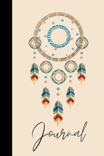 Aesthetic Paperback Notebook Journal For Women - Cute Biege Dream Catcher 6 x 8 Planner Notebook With Weekday Pages And Bullet Point Pages - Perfect ... and Boost Productivity at Work or School