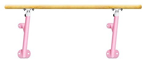 Ballettstange, Wandmontage, für Zuhause oder im Studio, feste, verstellbare Stange für Stretch-Tanz oder aktives Training, für Kinder und Erwachsene (Rosa Doppelschicht) (Rosa Einzelschicht) (Rosa Dop