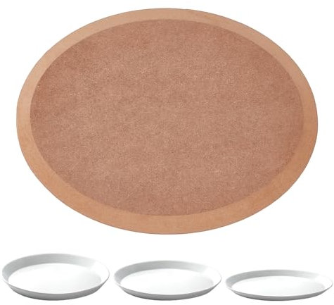 BENECREAT Herramientas para Moldes de Cerámica Ovalados, Molde para Formar Placas de Cerámica, Molde para Hacer Platos, Molde para Desplomarse, Herramientas de Alfarería, Tablero, 25x19x1.5cm
