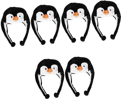 HEMOTON 6 Stk Pinguin-Hut Ohrenschützer für Erwachsene Pinguin-Spielzeug kindermütze kinder kappe tierkostüme kleidung kreativer Hut Tiere Hut Füllung Requisiten Babymütze Kopfbedeckung