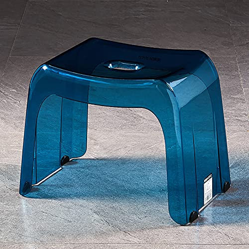 Chaises de douche de bain, tabouret de douche en acrylique transparent, petit tabouret épais sans dossier for salle de bain, tabouret de bain imperméable antidérapant, tabouret à langer for enfants-No