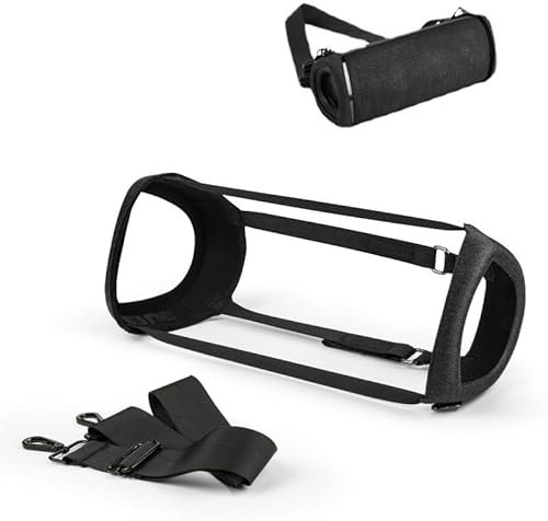 Silicone Carrying Case for Sony SRS-XB43 - Portable Bluetooth WirelessSpeaker,Speaker Protective Pouch Sleeve Protector Cover Travelling Case with Shoulder Strap Accessories (Black)