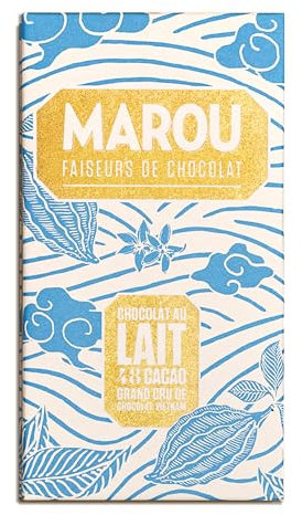 MAROU - Tablette Chocolat Lait 48% - 80 g - Sans Lécithine, Sans Arômes Artificiels - Origine Vietnam