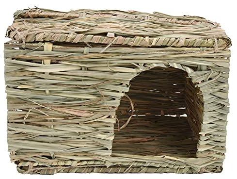 Leapiture Stroh-Kaninchenkäfig, Kaninchenstall, Kleintierhütte, tragbarer Käfig, zusammenklappbares Haustier-Strohhaus für Hinterhöfe, Tierhandlungen, Züchter, Tierliebhaber