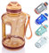 Goodatech Borraccia Sportiva, 1.5L/52 Oz, a Prova di Perdite, senza BPA, con Indicatore di Tempo, Riutilizzabile per Atletica, Ciclismo, Palestra, Ufficio, Viaggi all'Aperto (Arancione)