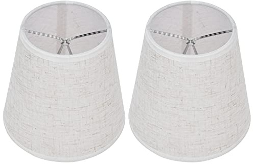 Paralume con Clip da 2 Pezzi, Rivestimento in Tessuto per Lampada a Candelabro E14, Lampadario, Camere da Letto, Hotel, Studi, Lampade da Terra, Lampade da Tavolo, Lampade da