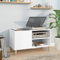 Iiaky Mobile Porta Dischi Bianco 84,5x38x48 cm in Legno Multistrato-Supporto per Giradischi,Supporto per Giradischi in Legno,Supporto per Giradischi con Spazio di archiviazione