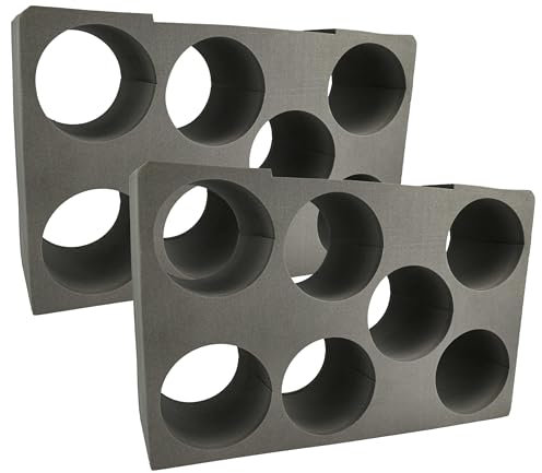 vhbw 2x Kartuschen-Einsatz kompatibel mit Bosch Sortimo L-Boxx 374 Werkzeugkoffer, Systembox - Schaumstoffeinlage für 7 Kartuschen Schwarz