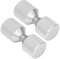 BOROCO 2 Stück Flansch-Ausrichtungsstifte aus Eloxiertem Aluminium, 1-1/8 Zoll Flansch-Doppellochstifte, Set für 0,5 Bis 14 Zoll 150LB-Flansche (Silber)