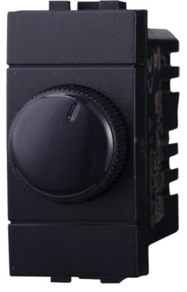Dimmer, regolazione 100W-1000W, Modulo nero, Compatibile Con BTicino Living, frutti, interruttori, pulsanti, deviatori, dimmer, sensori, PIR, buzzer, Per Placche originali e compatibili
