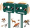 RAYGARD 2 Stück Marderschreck, 2025 Neu Katzenschreck Garten 12m 120° Ultraschall Solar Hundeschreck mit LED Licht, IP45 Wetterfest Tiervertreiber für Marder Katzen Waschbär Hunde Fuchs