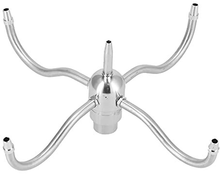 DN25 G1 Innengewinde 4-Arm-Rotationsdüse, Edelstahl-Sprinkler für Wasserlandschaft und Garten, 1,4 m Sprühhöhe, °, 4,9 m³/h Durchflussrate, silberweißes Finish