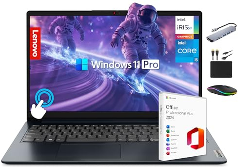 Lenovo IdeaPad 15.6 FHD Touchscreen Laptop Computer 2025, 10-Core Intel i5-1235U (Beat i7-1195G7), 16GB RAM, 1TB Storage (512GB SSD + 500GB Ext), MarxsolAccessory, Lifetime MS Office 2024, Win 11 Pro
