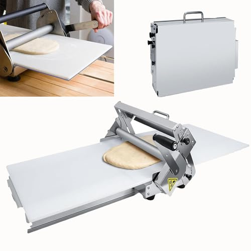 Tisch-teigausrollmaschine, Blätterteigmaschine Mit Handkurbel, Manual Dough Sheeter Machine, Edelstahl-teigausrollmaschine, Faltbare Teigausrollmaschine Für Hobbybäcker Und Kleine Cafés