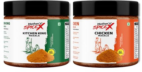 Kitchen King Masala (50g) + Chicken Masala (50g) Combo | Pure & Aromatic | Authentic Indian Spice Blend | Perfect for Curries, Gravies & Daily Cooking