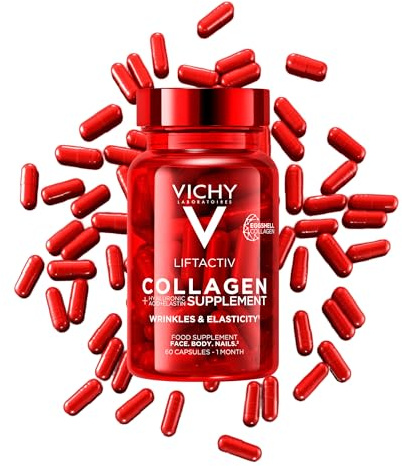 Vichy Kollagen Nahrungsergänzungsmittel, Gesicht, Körper, Nägel, 60 Kapseln