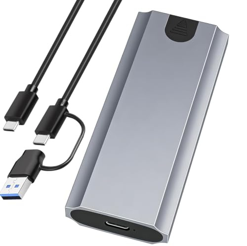 Case SSD M.2 NVMe PCIe USB C 3.2 Gen 2 10Gbps UASP, Adattatore SSD M2 NVMe per PCIe M-Key M+B Key 2242/2260/2280,Plug & Play con Cavo Incluso (No SATA)
