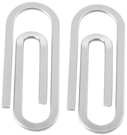 NULYLU Porte-papiers Fixateur de Factures en Acier Inoxydable Argenté Multifonctions Léger et Pratique, Lot de 2pcs Maison ou