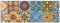 ARTLAND Schlüsselbrett Schlüssel Schmuck Organizer Hakenleiste Deko Wandhalterung Holz mit 4 Haken 40x15 cm Mosaik Bunt T9OM