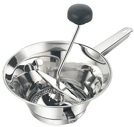 Motta Edelstahl-Lebensmittelmühle, 24 cm, silberfarben