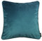 McAlister Textiles Matter Samt | Kissenbezug für Sofakissen in Blaugrün | 50 x 50cm | erhältlich in 25 Farben | griffester Samt edel paspeliert | Kissenhülle für Samtkissen