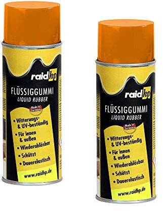 Raid HP 380237 Flüssiggummi 800ml ORANGE-MATT Sprühfolie Felgenfolie. Dauerelastische Gummierung für innen und außen für Auto Boot Motorrad Quad Fahrrad Freizeit Hobby