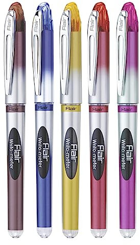 FLAIR Writometer 0,6 mm Kugelschreiberbox | Unsere längsten Schreibstifte | schreibt bis zu 10.000 Meter | reibungsloses Tintenflusssystem sorgt für reibungsloses und komfortables Schreiberlebnis |