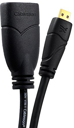 Ivuna Micro HDMI 0.2m Extension - upto 1080p - v1.4/2.0 - Audio & Video - Full HD - Connecting HD Devices using the new Micro HDMI Connector to PC or TV Gold Plated 3D Full HD 1080p 4k2k