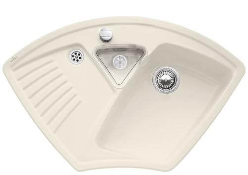 Villeroy & Boch Arena Eck Ivory - 6729 02 FU Keramikspüle Exzenterbetätigung