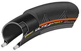 Continental Ultra Sport II Cubierta, Unisex, Negro/Naranja, 700 x 23C (23-622)