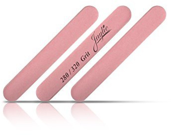 Mini Pink Salon Cushion Board Nail Files 280/320 Very Fine (50 Pack)