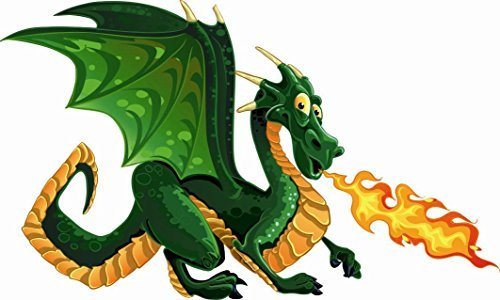U24 Aufkleber Feuerspuckender Drache 15 x 9 cm Autoaufkleber Sticker