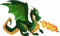 U24 Aufkleber Feuerspuckender Drache 15 x 9 cm Autoaufkleber Sticker
