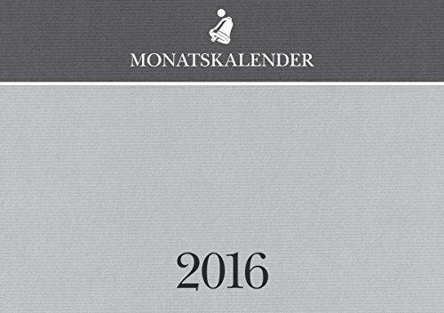 Baier & Schneider Monats-Wandkalender Monatskalender, 4 Blöcke, 297 x 210 mm, schwarz, rot, grau