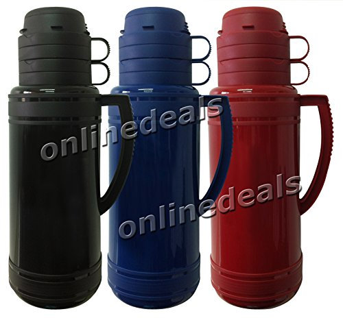 Housewares 0.5L Thermal Tea, Coffee Travel Flask HOT N COLD DRINKS THERMOS FOOD SOUP VACUUM FLASK WITH 1 CUP (Assorted Colours)