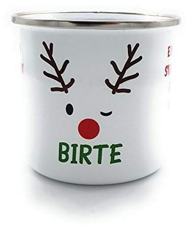Kinderlampenland Emaille-Tasse EIN Glühwein. mit Rentier und Wunschnamen I Weihnachtsmarkt I Blechtasse I Geschenk I Henkelbecher I Nostalgie I Henkeltasse | Punschtasse | Vintage