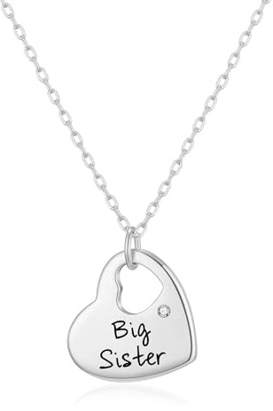Philip Jones Collier cœur Big Sister créé avec des cristaux Zircondia®