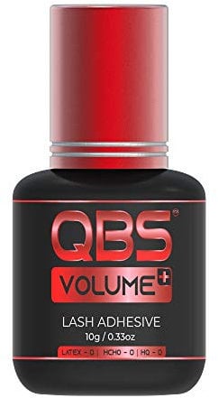 QBS® Volume PLUS Glue for Russian Volume Eyelash Extensions | Fast Drying 1.5s Strong Adhesive | Long Lasting 7 Week Bond | Professional Semi Permanent Waterproof Eye Lash Glue (10g)