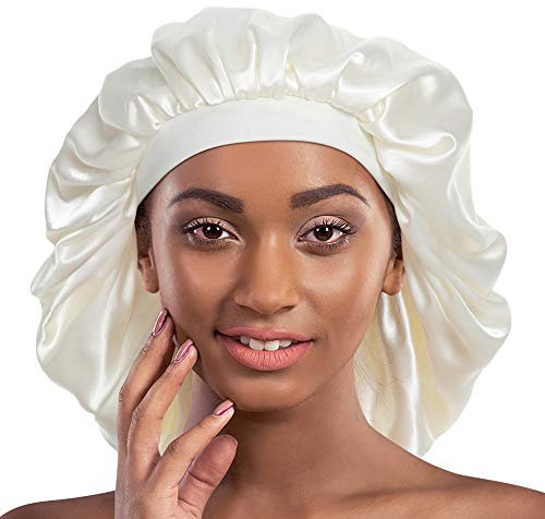 Alnorm Jumbo-Satinhaube für Naturhaar-Zöpfe, Satin-Strumpfkappe