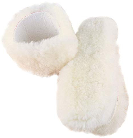 [2 Paar] Australisches Schaffell-Ersatz-Einlegesohlen für Damen und Herren, Fleece-Wolle, gemütlich, flauschig, dicke Fleece-Einsätze für Schuhe, Stiefel, Hausschuhe (Damen 6,5/EU38/Länge 24 cm)