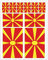 Generisch 10 Stück Flaggen Aufkleber Mazedonien Set | Sticker Autoaufkleber