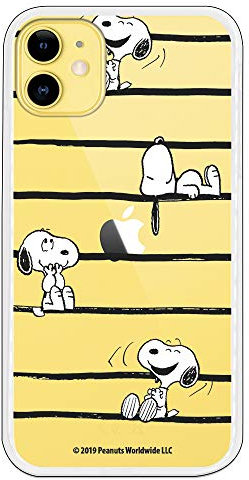 iPhone 11 Hülle, Offizielle Snoopy Streifen Case zum Schutz Ihres Handys. Offiziell lizenzierte Peanuts Hülle für Apple aus flexiblem Silikon